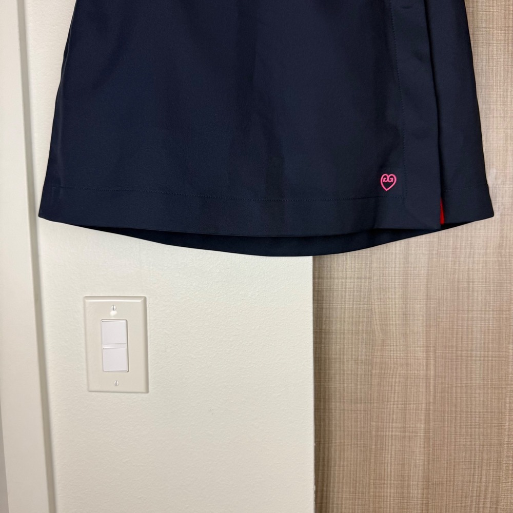G/FORE Navy Grosgrain Skort Skirt Golf Tennis Preppy Size 4 - Picture 5 of 13